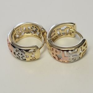 18k gold plated hoops